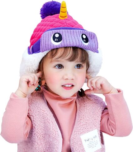 قبعة IIG Baby Kids Earflap Winter Trapper قبعة صغيرة على شكل ديناصور حيوانات كرتونية للأولاد والبنات in Kuwait