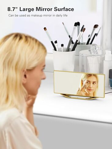 ساعات منبه رقمية لغرف النوم، ساعات إلكترونية مرآة LED مقاس 8.7 بوصة مع منفذي شاحن USB، 7 مستويات سطوع وحجم منبه، منبه مزدوج، قيلولة بعد الظهر، 12/24 ساعة، ساعة مكتب حديثة للمكتب المنزلي بجوار السرير in Kuwait