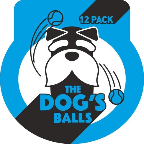 كرات تنس الكلب، كرات تنس للكلاب، 12 قطعة باللون الأصفر، لعبة للكلاب بقطر 2.5 بوصة، كرة قوية للكلاب والجراء للتدريب واللعب والتمرين والجلب in Kuwait