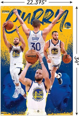 Trends International NBA Golden State Warriors - ملصق حائط ستيفن كاري 22، غرفة النوم in Kuwait