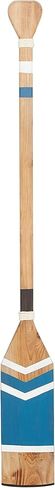 Deco 79 Wood Paddle Novelty Canoe Oar Wall Decor with Arrow and Stripe Patterns, 6" x 2" x 61", White in Kuwait
