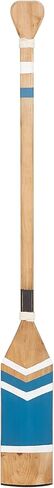 Deco 79 Wood Paddle Novelty Canoe Oar Wall Decor with Arrow and Stripe Patterns, 6" x 2" x 61", White in Kuwait