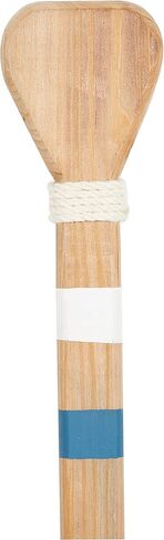 Deco 79 Wood Paddle Novelty Canoe Oar Wall Decor with Arrow and Stripe Patterns, 6" x 2" x 61", White in Kuwait
