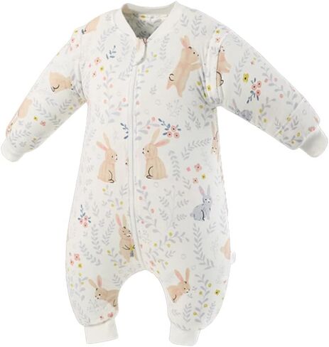 كيس نوم XIFAMNIY Tog 2.5 للشتاء للأطفال مع أقدام للمشي وحقيبة نوم طويلة الأكمام وبطانية قابلة للارتداء 6M-4T... in Kuwait