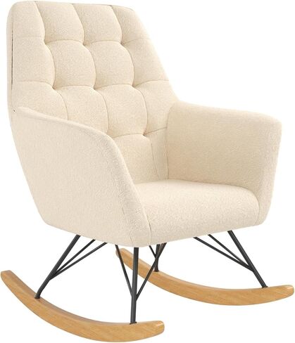 كرسي هزاز منجد من Little Seeds Raven، أثاث الحضانة، عاجي بوكل in Kuwait