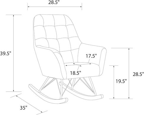 كرسي هزاز منجد من Little Seeds Raven، أثاث الحضانة، عاجي بوكل in Kuwait