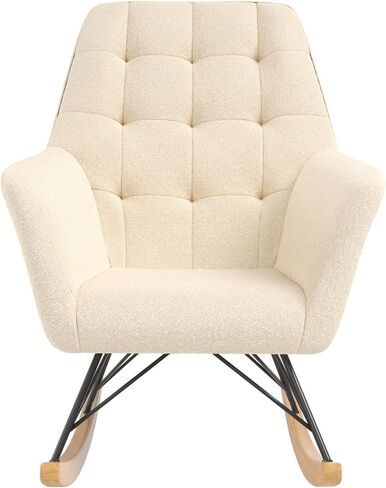 كرسي هزاز منجد من Little Seeds Raven، أثاث الحضانة، عاجي بوكل in Kuwait