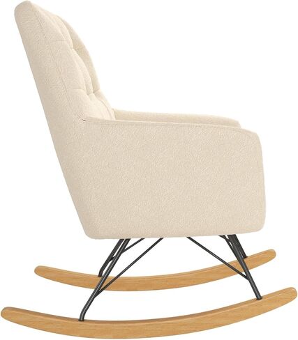 كرسي هزاز منجد من Little Seeds Raven، أثاث الحضانة، عاجي بوكل in Kuwait