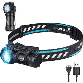 TrustFire Headlamp, MC12 1000 Lumen Headlamp Rechargeable IPX8 Waterproof Head Lamp with 5 Modes Multi-Function LED Headlight for Hiking Outdoor Camping Gear