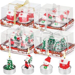 qonmpcvu 16 قطعة شموع عيد الميلاد، شموع سانتا المعطرة، شموع شجرة عيد الميلاد، شمعة رجل ثلج عيد الميلاد، شموع ديكور عيد الميلاد، مجموعات هدايا شموع عيد الميلاد لديكور عيد الميلاد in Kuwait