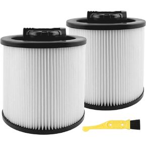 استبدال فلتر خرطوشة DXVC6910 HEPA لـ DEWALT 6/8/9/10/12/16 جالون مكنسة كهربائية رطبة/جافة، متوافق مع DEWALT Shop Vac DXV06P DXV06G DXV09P DXV10P DXV10PL DXV10SA DXV12P DXV14P DXV16P، عبوتان in Kuwait