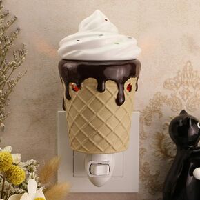 STAR MOON Candle Warmer Wax Melt Warmer Wax Warmer for Scented Wax Night Light Plug in with One More Bulb Home Fragrance Home Decor Wall Decor Bas-Relief Craft (Ivy)