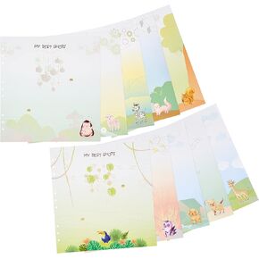 Leather-Bound Baby Memory Book - Baby Scrapbook Album with Baby Footprint Ink Pads and Milestone Stickers | Baby Scrap Book Memory Keepsake Journal for Newborn Boys Girls