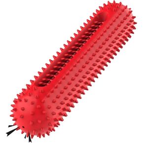 petizer Dog Squeaky Toys for Aggressive Chewers, Tough Toothbrush Dog Chew Toy, Nearly Indestructible Rubber Toys for Pet Training, Teeth Cleaning, Playing and Chewing for Medium & Large Breeds