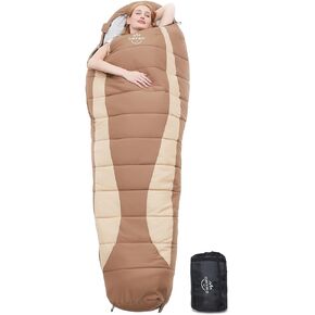 أكياس نوم مستطيلة من OMVMO 0 20 32 درجة للبالغين للتخييم والمشي لمسافات طويلة وحقائب الظهر، حقيبة نوم صغيرة خفيفة الوزن للطقس البارد للرجال والنساء والبنات والأولاد. معدات التخييم الشتوية يجب اقتناؤها in Kuwait