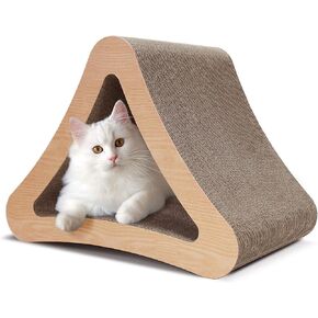 ورق مقوى ثلاثي الجوانب بتصميم مثلث للقطط من سكراتش مي، وسادات لوح للقطط العمودية المموجة لمنع تلف الاثاث بشكل مثلث in Kuwait
