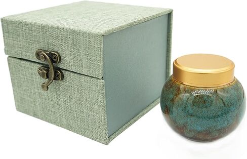 Small Urns for Human Ashes, Decorative Mini Urn,Cremation Keepsakes for Ashes,Human or Pet Small Ashes Urn,Alloy Threaded Sealing Cover, Home Or Office Decoration Display Burial (red) in Kuwait