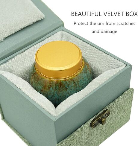 Small Urns for Human Ashes, Decorative Mini Urn,Cremation Keepsakes for Ashes,Human or Pet Small Ashes Urn,Alloy Threaded Sealing Cover, Home Or Office Decoration Display Burial (red) in Kuwait