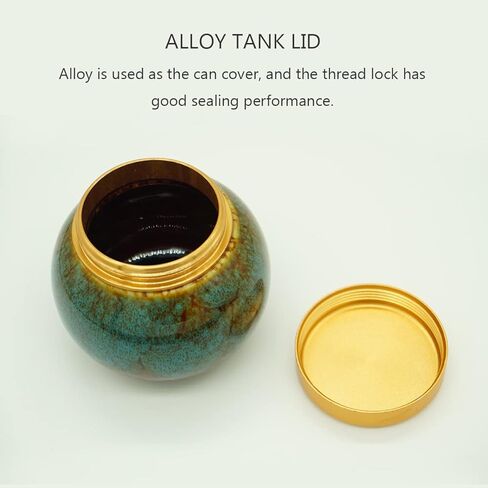 Small Urns for Human Ashes, Decorative Mini Urn,Cremation Keepsakes for Ashes,Human or Pet Small Ashes Urn,Alloy Threaded Sealing Cover, Home Or Office Decoration Display Burial (red) in Kuwait