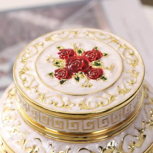 جرة Youdear Memorials المتوسطة للرماد البشري - جرة حرق الورد لأم الرماد البشرية - الجرار للرماد البشري الأم الأنثوية تحمل 70 بوصة مكعبة من الرماد - مناسبة للطفل أو الفتاة المفقودة (الذهبي والأحمر) in Saudi Arabia