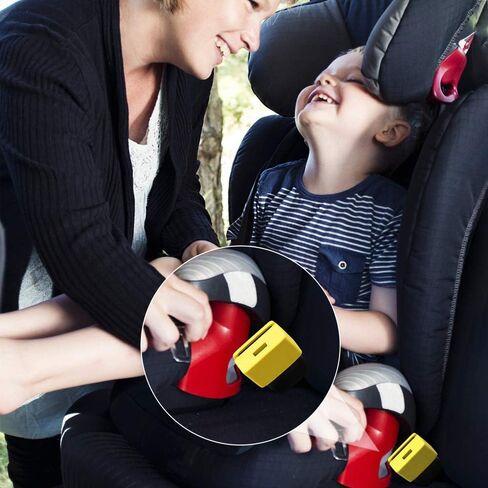 Morlike Silicone Seatbelt Secure Buckle Safety Cover Lock | Keep Children Safe in Car Seat and Prevent Kids from Accidentally Unbuckling | Buckle Guard Fits Almost Vehicles (red,2PACK) in Saudi Arabia