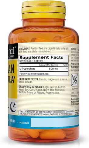 MASON NATURAL L-tryptophan Sleep Formula Capsules, 60 Count, Pack of 3 in Saudi Arabia