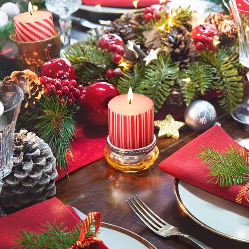 12 Pieces Christmas Scented Candy Striped Scented Candles Christmas Scented Candles Decor Christmas Candle Gifts Long Lasting Soy Candles for Home Christmas Holiday Wedding, 6 Styles in Saudi Arabia