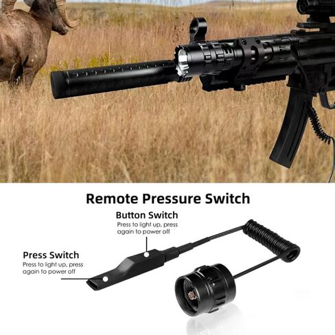 مصباح يدوي Jowbeam 800 لومن عالي الطاقة 5 أوضاع LED أحمر مع حامل Picatinny لعلم الفلك والصيد والطيران والمراقبة الليلية in Kuwait