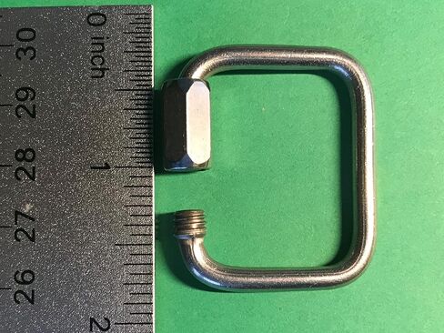 US STAINLESS 2 Pieces Stainless Steel 316 Square Quick Link 5/32" (4mm) Marine Grade in Saudi Arabia