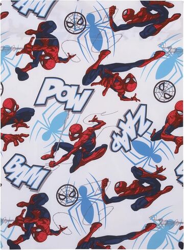 NoJo Marvel Spiderman Spidey and his Amazing Friends Spidey Time Red, Blue, and Grey 4 Piece Toddler Bed Set - Comforter, Fitted Bottom Sheet, Flat Top Sheet, and Reversible Pillowcase in Saudi Arabia