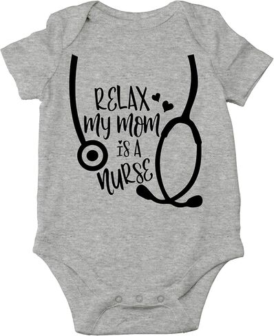 CBTwear Relax My Mom Is a Nurse Funny Baby Bodysuit in Saudi Arabia