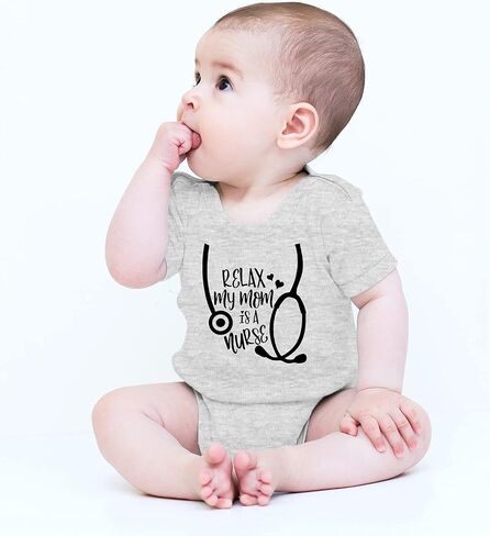 CBTwear Relax My Mom Is a Nurse Funny Baby Bodysuit in Saudi Arabia