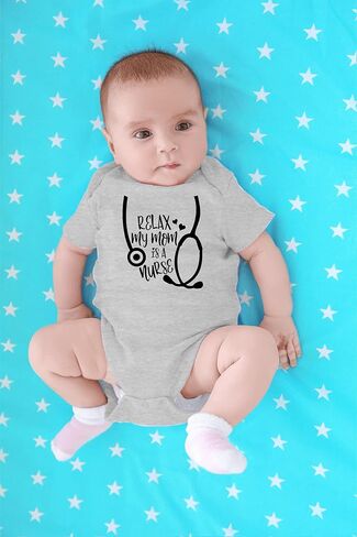 CBTwear Relax My Mom Is a Nurse Funny Baby Bodysuit in Saudi Arabia