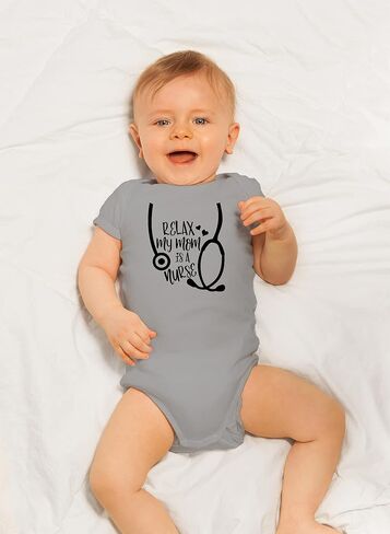 CBTwear Relax My Mom Is a Nurse Funny Baby Bodysuit in Saudi Arabia