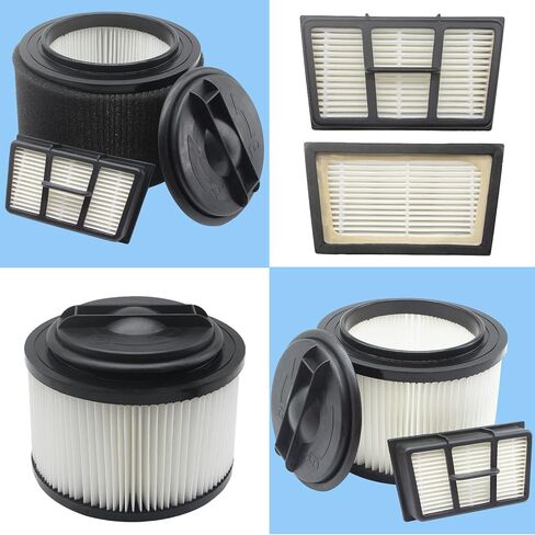 Fine Dust Cartridge Filter Compatible with Vacmaster VF408, Vacmaster VF410P, Wet/Dry Vac Beast VFB511B 0201 and Cleva Industrial VF408B (1 Pack Vacuum Filter and 1 Pack Foam Filter) in Saudi Arabia