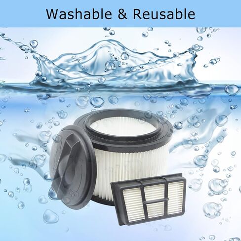 Fine Dust Cartridge Filter Compatible with Vacmaster VF408, Vacmaster VF410P, Wet/Dry Vac Beast VFB511B 0201 and Cleva Industrial VF408B (1 Pack Vacuum Filter and 1 Pack Foam Filter) in Saudi Arabia