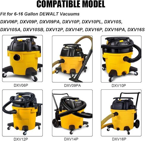 استبدال فلتر خرطوشة DXVC6910 HEPA لـ DEWALT 6/8/9/10/12/16 جالون مكنسة كهربائية رطبة/جافة، متوافق مع DEWALT Shop Vac DXV06P DXV06G DXV09P DXV10P DXV10PL DXV10SA DXV12P DXV14P DXV16P، عبوتان in Kuwait
