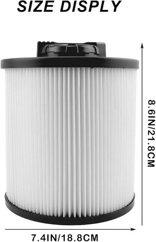 استبدال فلتر خرطوشة DXVC6910 HEPA لـ DEWALT 6/8/9/10/12/16 جالون مكنسة كهربائية رطبة/جافة، متوافق مع DEWALT Shop Vac DXV06P DXV06G DXV09P DXV10P DXV10PL DXV10SA DXV12P DXV14P DXV16P، عبوتان in Kuwait