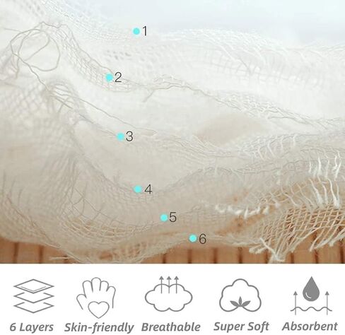 Baby Muslin Washcloths, Premium Natural Cotton Face Cloths, Super Soft Baby Wipes and Cotton Washcloth for Delicate Skin, Boys or Girls Multicolored Cotton Face Towels in Kuwait