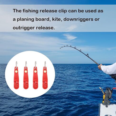 Heavy Tension Snap Release Clips Downrigger for Trolling Fishing | Heavy Tension Design, Quick Snap Release with Key Ring For Fishing Offshore & Freshwater Trolling in Kuwait