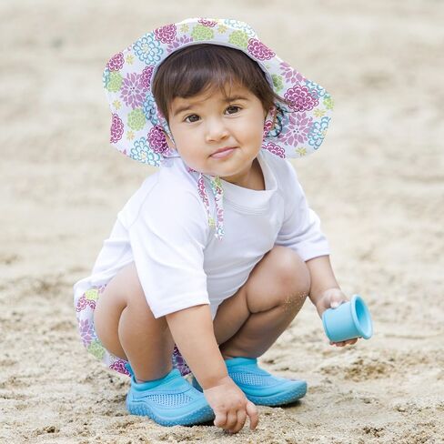 Ruffle Snap Reusable Absorbent Swimsuit Diaper-White Zinnia-18mo in Kuwait