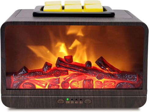 موقد تسخين الشمع الكهربائي، سخان الشمع الكهربائي، موقد الزيت العطري المعطر، ضوء اللهب، جهاز تسخين الشمع مع 4 مؤقت إيقاف تلقائي للمنزل والمكتب وغرفة النوم والحمام والهدايا والديكور in Kuwait