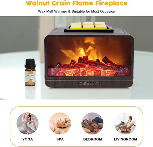 موقد تسخين الشمع الكهربائي، سخان الشمع الكهربائي، موقد الزيت العطري المعطر، ضوء اللهب، جهاز تسخين الشمع مع 4 مؤقت إيقاف تلقائي للمنزل والمكتب وغرفة النوم والحمام والهدايا والديكور in Kuwait