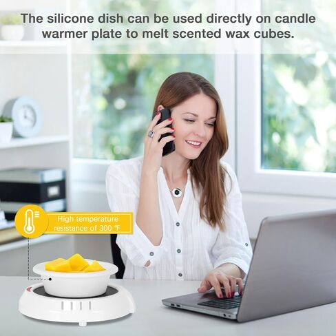 Bobolyn Silicone Wax Warmer Liners - 2Pcs Reusable Silicone Wax Melt Liner Leakproof Easy Clean Popper Liner Wax Melt Tray Dish for Scented Wax Melt Warmer Burner (Both 2.7 inch in Bottom Diameter) in Kuwait