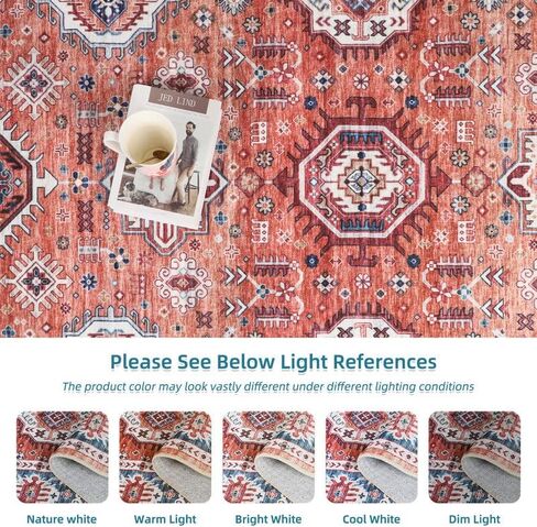 سجادة Dripex Boho Runner مقاس 2x8 قابلة للغسل في الردهة المتعثرة وسجادة ميدالية شرقية وسجادة مطبخ مقاومة للانزلاق وقابلة للطي وسجادة رفيعة قابلة للطي لمدخل غرفة المعيشة وغرفة النوم in Kuwait