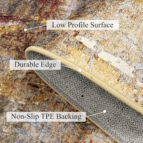 anidaroel 2x6 سجادة عداء المدخل قابلة للغسل، عداء مطبخ حديث تجريدي غير قابل للانزلاق، سجادة عداء حمام زرقاء طويلة، سجادة غرفة غسيل رقيقة جدًا، سجادة أرضية لمدخل غرفة النوم in Kuwait