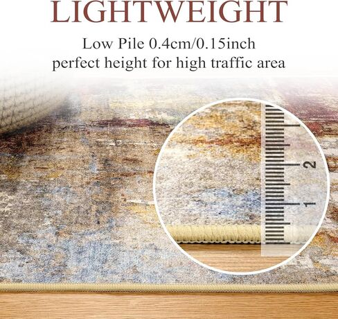 anidaroel 2x6 سجادة عداء المدخل قابلة للغسل، عداء مطبخ حديث تجريدي غير قابل للانزلاق، سجادة عداء حمام زرقاء طويلة، سجادة غرفة غسيل رقيقة جدًا، سجادة أرضية لمدخل غرفة النوم in Kuwait