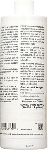 Seachem Reef Iodide 500ml - Restores, Maintains Iodide in Saltwater Aquariums in Saudi Arabia