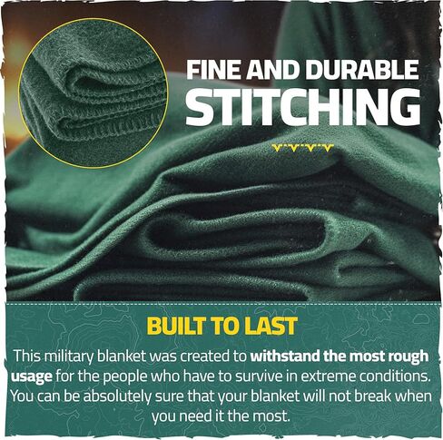 100% Wool Light Military Blanket – 3lb and 60x90. Pre Washed and pre Shrunk, Warm and Thick. Great for Camping, Outdoors, Survival, Emergency Preparedness, Sporting Events, Survival Kits and More. in Kuwait