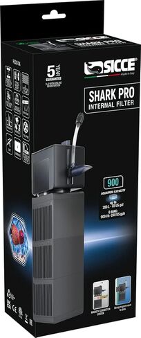 SICCE Shark PRO 700 Internal Aquarium Filter 190 GPH Submersible | Up to 53 Gallons | In-Tank Freshwater and Saltwater Application with Dual Removable Filter Cartridges | Fish Tank Turtle Terrarium in Saudi Arabia